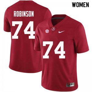 NCAA Women's Alabama Crimson Tide #74 Cam Robinson Stitched College Nike Authentic Crimson Football Jersey FG17I85NY